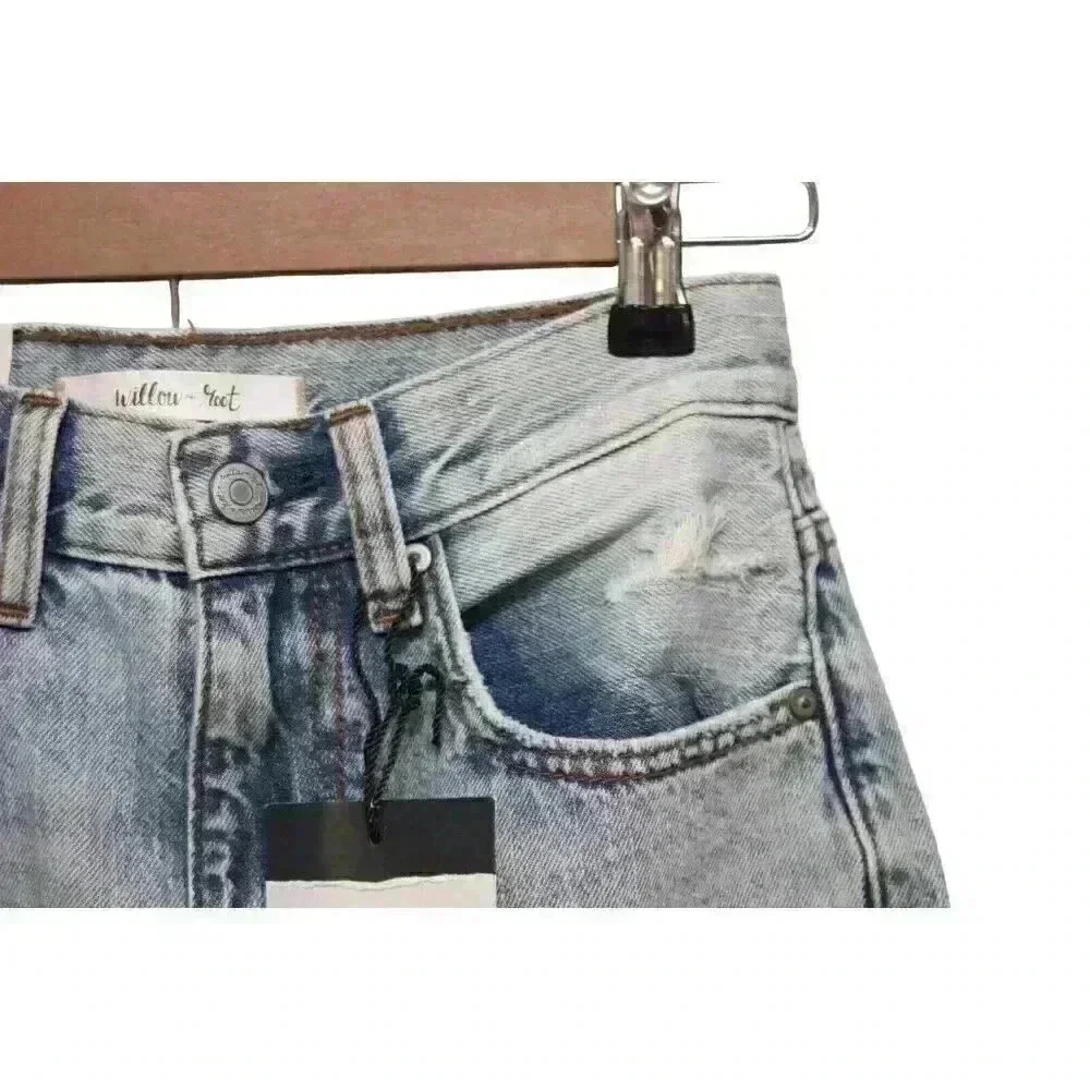 NWT Willow Root Buckle Jeans Size 24 The Vintage Dad Denim High Rise Light Wash - Picture 6 of 14
